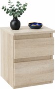 Szafka Nocna Z Dwoma Szufladami Dąb Sonoma N6-T39