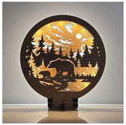 Li-Go 23595/DUB2 - LED ściemniana dekoracyjna lampa stołowa LED/12W/230V 20x22 cm dąb