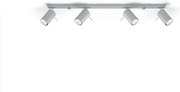 Plafony nowoczesny Briix, stal - 4 źródło światła 4000K - L.80 x H.16 cm - szary