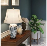 Elstead NIEBIESKI-TRAD-WP-TL - Lampa stołowa NIEBIESKI TRADITIONAL 1xE27/60W/230V