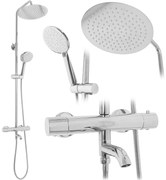 Zestaw Prysznicowy Natryskowy Z Termostatem Rea Lungo Chrom