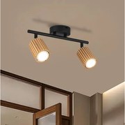 Brilagi - Oprawa punktowa MODERN WOOD 2xGU10/8W/230V drewno/czarny