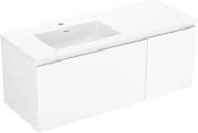 Mexen Orio szafka łazienkowa 120 cm z umywalką Otis lewą, 1S, 1D, biała mat - 91A13-12047-3-BBFF01-W18L01