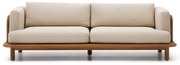 Beżowa sofa ogrodowa z litego drewna tekowego Turqueta – Kave Home