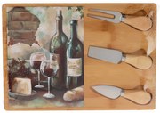 Deska do serów z zestawem nożyków, 30 x 21 cm