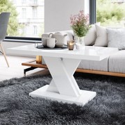 Nowoczesna ława do salonu Dixon 80x60 biały połysk