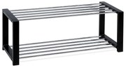Półka na buty, 2 piętra, czarny, 80 x 30 x 32 cm, 2 piętra