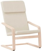 Kremowy tapicerowany fotel na płozach T5-G95