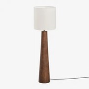 Lampa Podłogowa Z Drewna Mango Malva ↑70 Cm & Arlina Biała Ø30 Cm - ↑30 Cm - Sklum