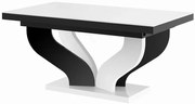 Rozkładany stół biało - czarny połysk C8-S91