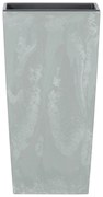 Donica ogrodowa z wkładem Urbi Square Beton Effect 32,5 x 32,5 x 61 cm szary PROSPERPLAST