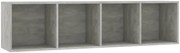 Betonowo-szary modułowy regał ścienny E0-G24