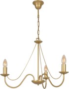 Bartez Gold 3 – żyrandol świecznikowy 3-ramienny styl klasyczny