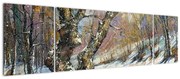 Obraz namalowanego zimowego krajobrazu (170x50 cm)