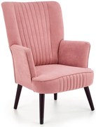 Różowy tapicerowany fotel do pokoju F2-G87