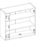 Kuchenna szafka modułowa wisząca BELLA G-80/72 dąb miodowy mat