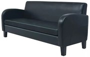 Trzyosobowa sofa czarna R8-F41