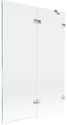 Mexen Lunar parawan nawannowy 2-skrzydłowy prawy 120 x 150 cm, transparent, chrom - 897-120-100-01-00-P
