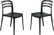 Zestaw 4 czarnych krzeseł do jadalni „Guapa” z polipropylenu cm 50x51 82h