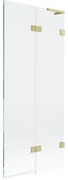 Mexen Lunar L parawan nawannowy 2-skrzydłowy prawy 80 x 150 cm, transparent, złoty szczotkowany - 897L-080-100-55-00-P