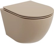 Mexen Lena miska wc Rimless z deską wolnoopadającą slim, duroplast, cappuccino mat - 30224064