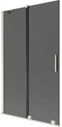 Mexen Velar parawan nawannowy 2-skrzydłowy rozsuwany 110 x 150 cm, grafit, nikiel szczotkowany - 896-110-000-41-97