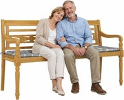 Drewniana ławka z poduszką N1-M17