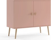 Komoda LEBEL z drzwiczkami 100cm różowa MELIMEBLE