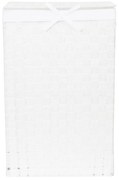 Biały kosz na pranie z pokrywką Compactor Laundry Basket Linen, wys. 60 cm