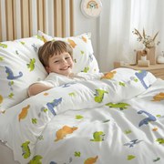 Stanex Pościel bawełniana Dinozaury, 140 x 200 cm, 70 x 90 cm