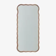 Lustro Ścienne Z Drewna Dębowego Aldreu Ciemna Czerń & 75 X 160 Cm - Sklum