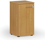 Szafa biurowa niska z drzwiami PRIMO WOOD, 400 x 420 x 740 mm, buk