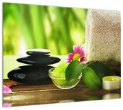 Obraz na szkle - narzędzia do masażu (70x50 cm)