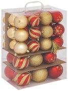 Bombki choinkowe nietłukące, 60 sztuk