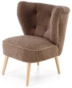 Fotel tapicerowany MOCCA brązowy HALMAR