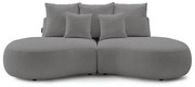 Jasnoszara sofa z materiału bouclé 260 cm Saint-Germain – Bobochic Paris