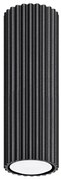 Plafon KARBON 20 czarny ryflowany SOLLUX  LIGHTING