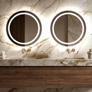 Okrągłe Lustro Do Łazienki z Oświetleniem LED L33 Okrągłe Lustro Wiszące Na Wymiar LED, Lustro Podświetlane Okrągłe Łazienkowe, Okrągłe Lustro Wiszące