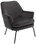 Welwetowy fotel ciemnoszary Z8-D23