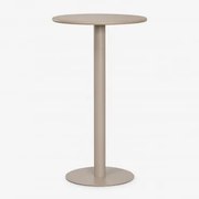 Wysoki Okrągły Stół Ogrodowy Ø60 Cm Z Żelaza Mizzi Moka Brown - Sklum