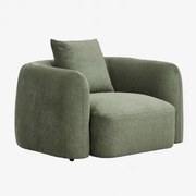Fotel Z Tkaniny Szenilowej Coco Szenil Sage Green - Sklum