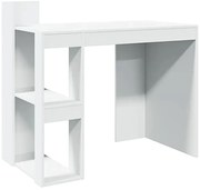 Białe biurko z dwoma półkami B9-L04