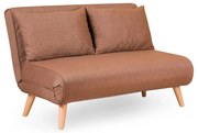 Brązowa rozkładana sofa 120 cm Folde – Artie