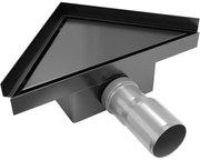 Mexen Flat-T M13 wpust podłogowy trójkątny 20 x 20 cm, czarny - 1710320