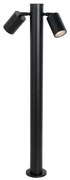 Stojąca lampa ogrodowa czarna 80 cm IP44 regulowana 2-światłowa - Duo