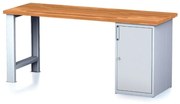Alfa 3 Stół warsztatowy MECHANIC, 2000x685x880 mm, 1x szafka, szary/szary