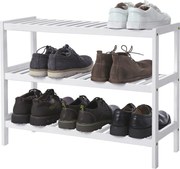 Bambusowy regał na buty Alamos biały
