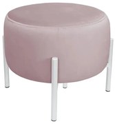 Pufa WILFRED MG VELVET jasnoróżowa/biała ATOS