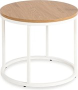 Stolik Kawowy ANN 53 cm Dąb/Biały Skandynawski