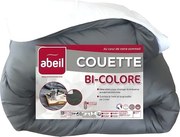 Kołdra Dwukolorowa 200x200 cm Biało-Szara Ciepła 100% Poliester